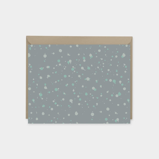 Dusty Blue Ink Splot Texture Note Cards,-Greeting & Note Cards-The Design Craft