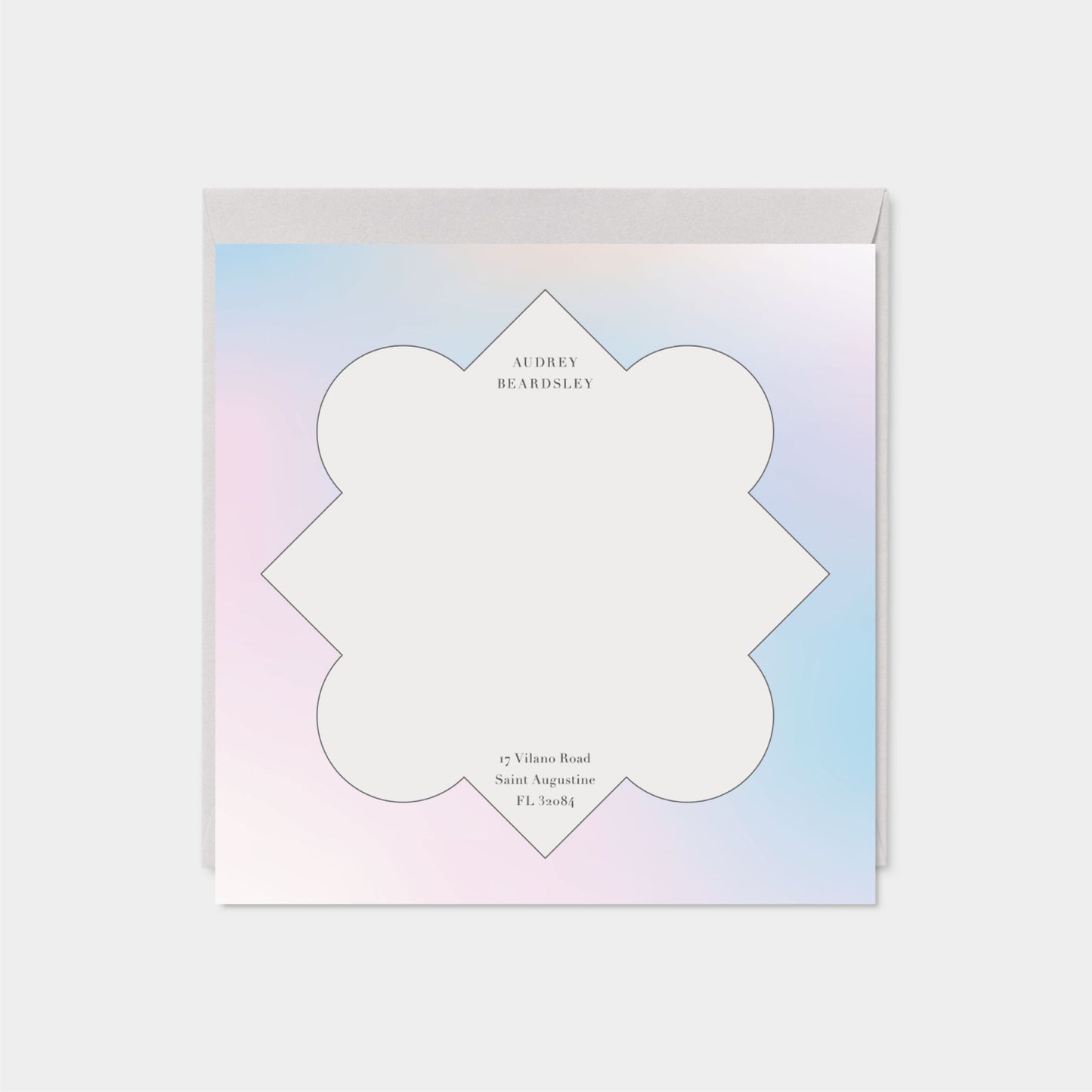 Eco-Friendly Quatrefoil Gradient Ombre-Greeting & Note Cards-The Design Craft