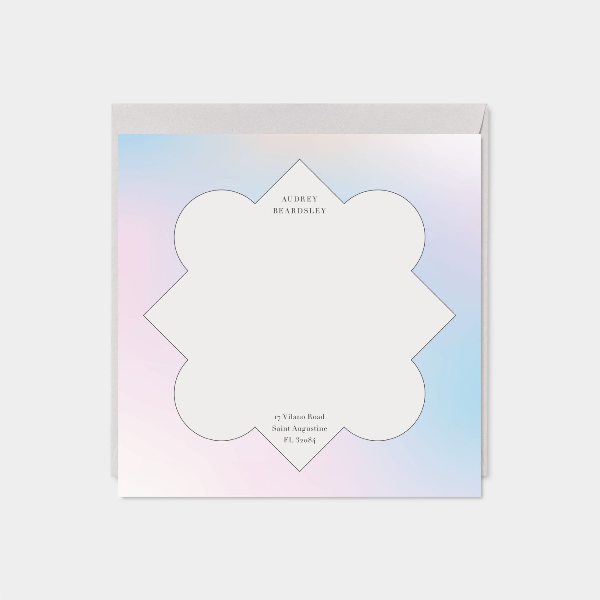 Eco-Friendly Quatrefoil Gradient Ombre-Greeting & Note Cards-The Design Craft