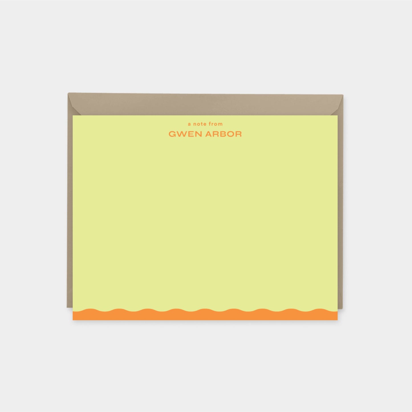 Eco-Friendly Wavy Edge Note Card III,-Greeting & Note Cards-The Design Craft