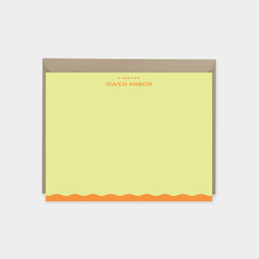 Eco-Friendly Wavy Edge Note Card III,-Greeting & Note Cards-The Design Craft