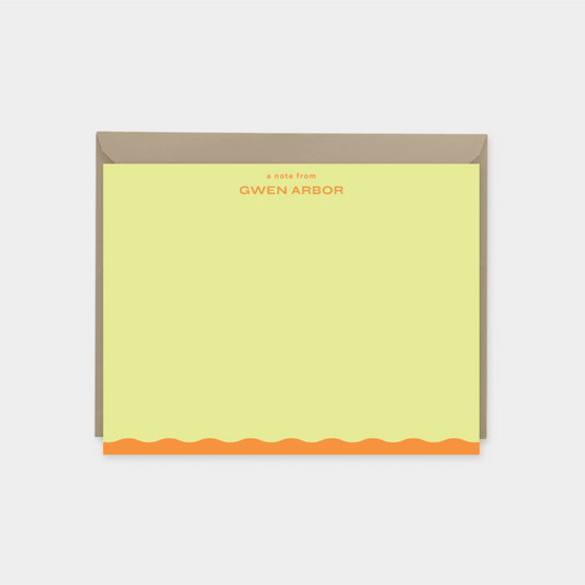 Eco-Friendly Wavy Edge Note Card III,-Greeting & Note Cards-The Design Craft