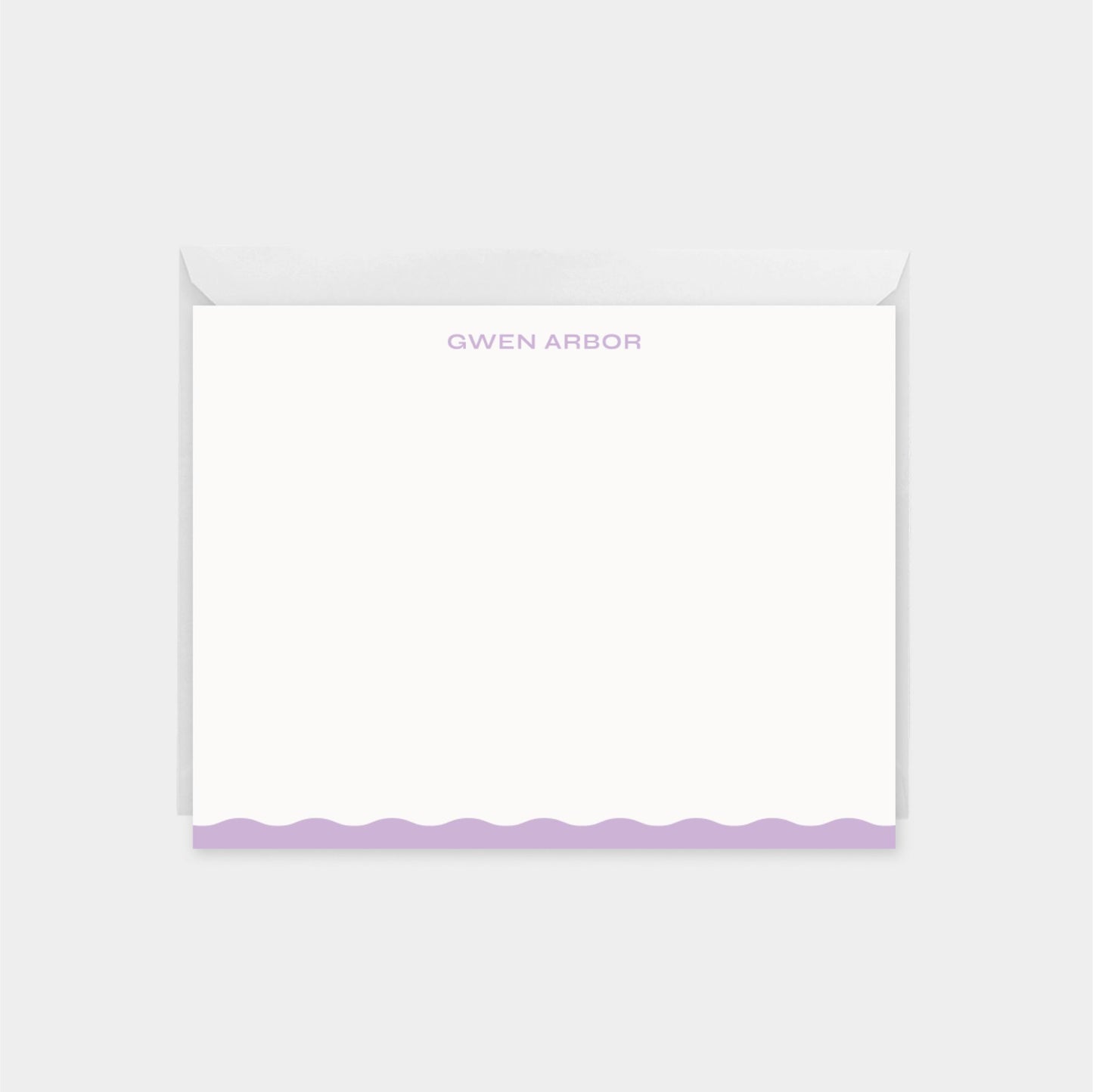 Eco-Friendly Wavy Edge Note Card VIII,-Greeting & Note Cards-The Design Craft