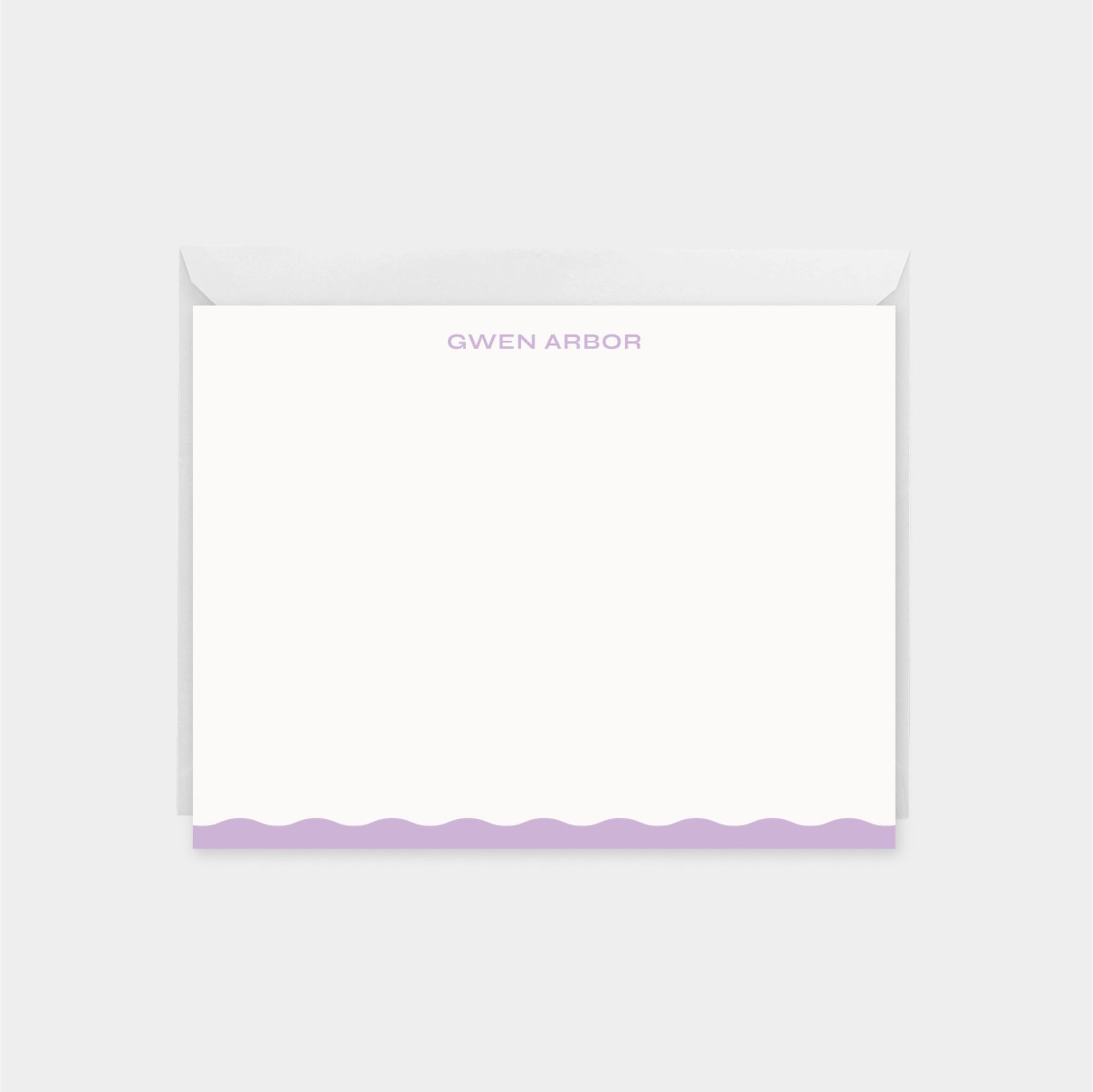 Eco-Friendly Wavy Edge Note Card VIII,-Greeting & Note Cards-The Design Craft