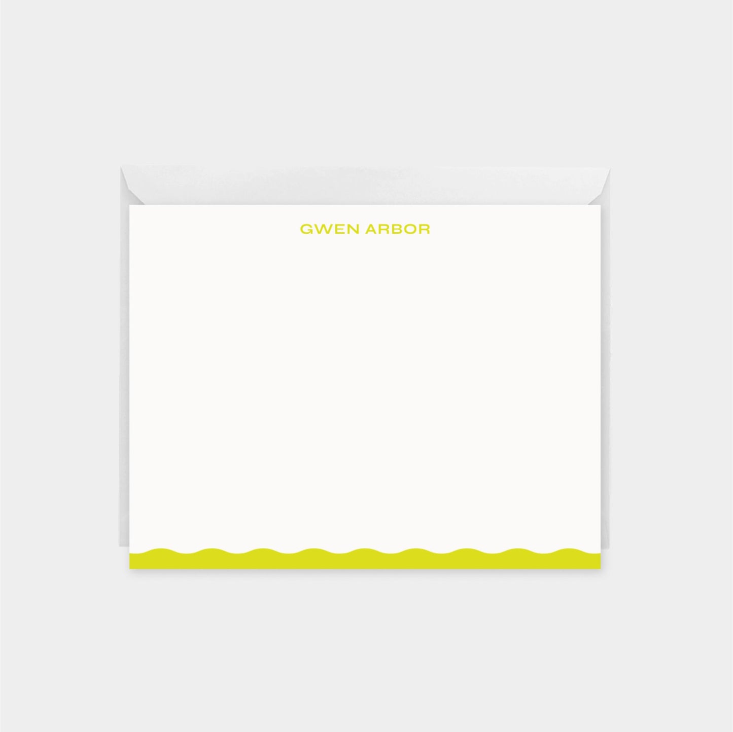 Eco-Friendly Wavy Edge Note Card X, New-Greeting & Note Cards-The Design Craft