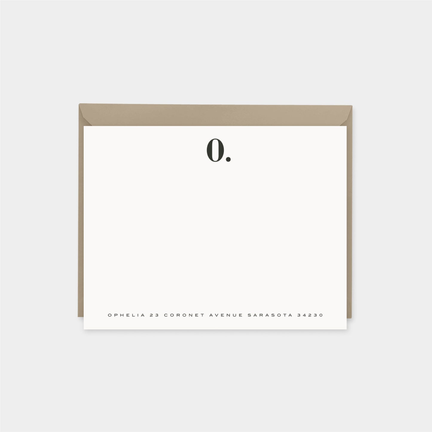 Elegant Modern Letter Monogram Note Cards