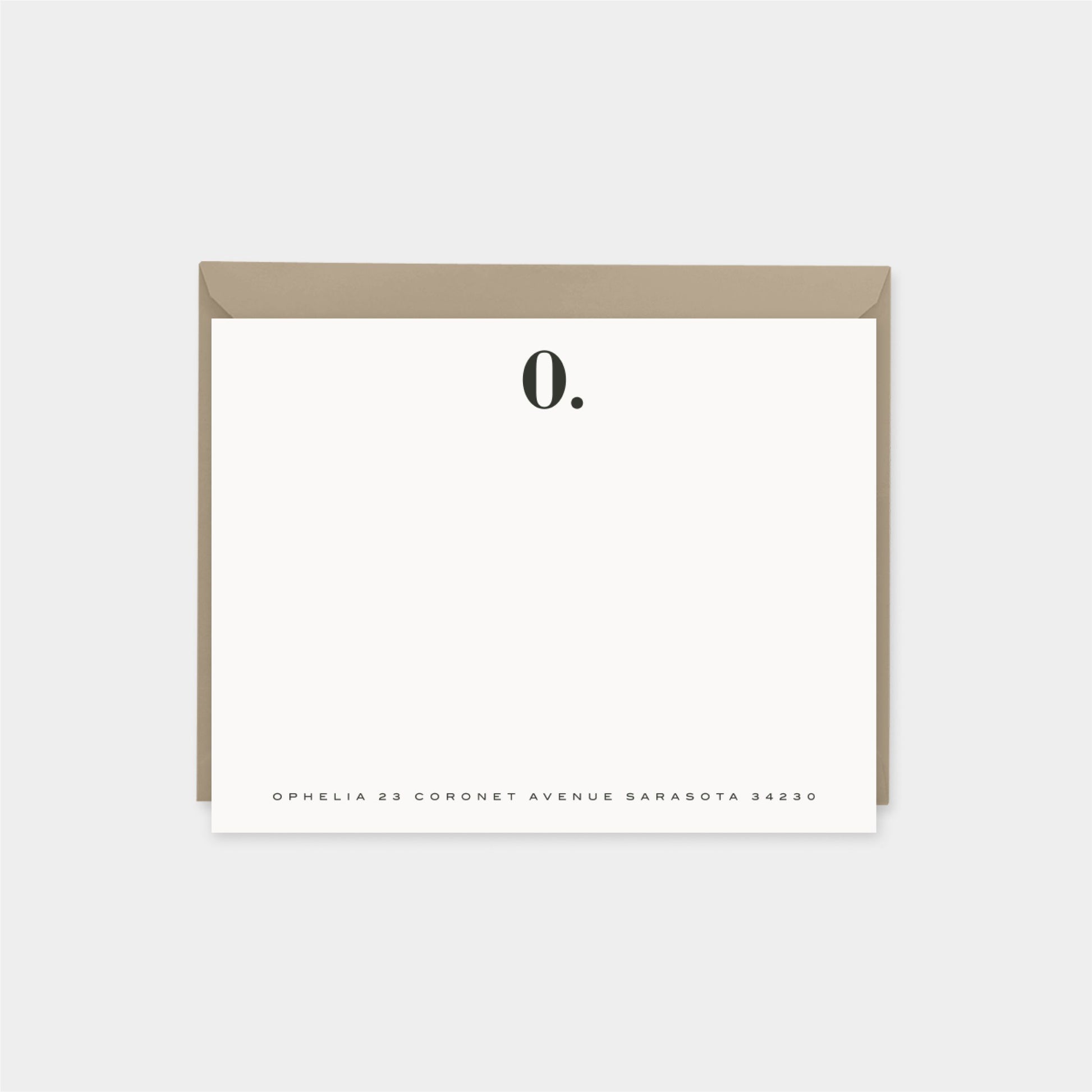 Elegant Modern Letter Monogram Note Cards