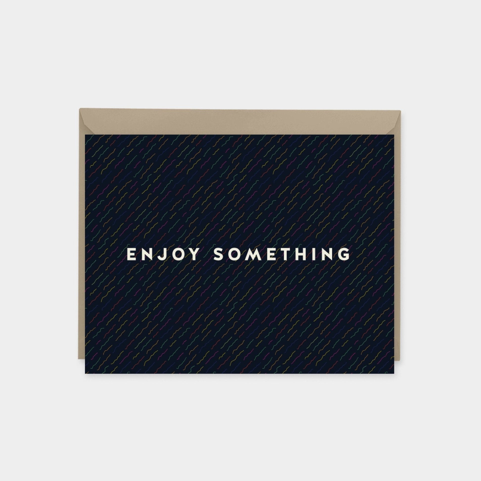 "Enjoy Something" Brush Pattern Card-Greeting & Note Cards-The Design Craft