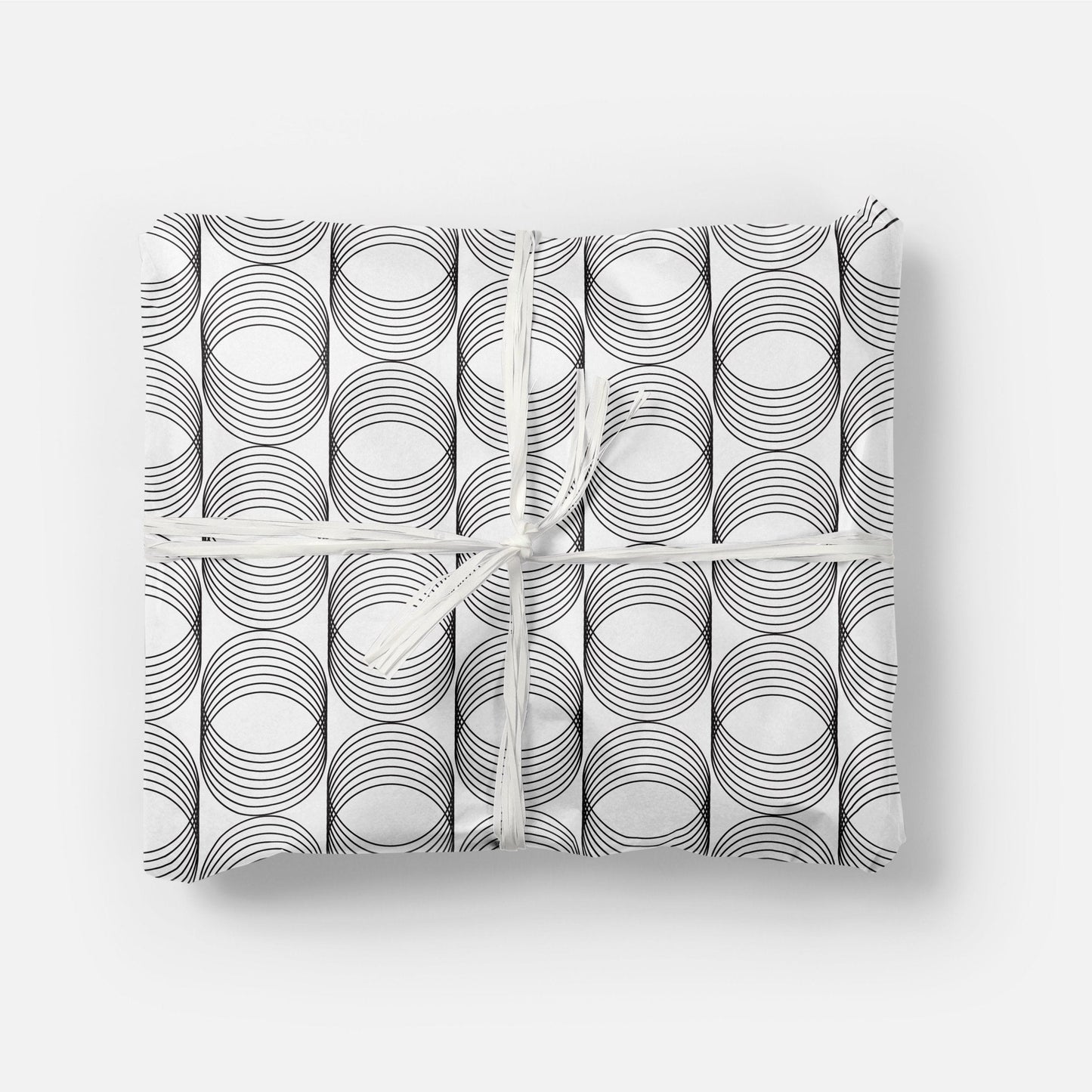 Fine Line Circle Pattern Gift Wrap,-Gift Wrapping-The Design Craft