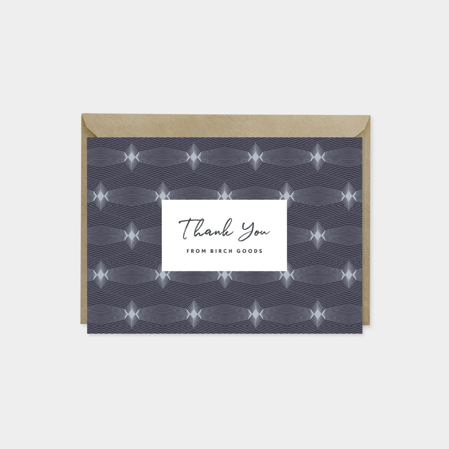 Fine Line Deco Pattern Thank You Card-Greeting & Note Cards-The Design Craft