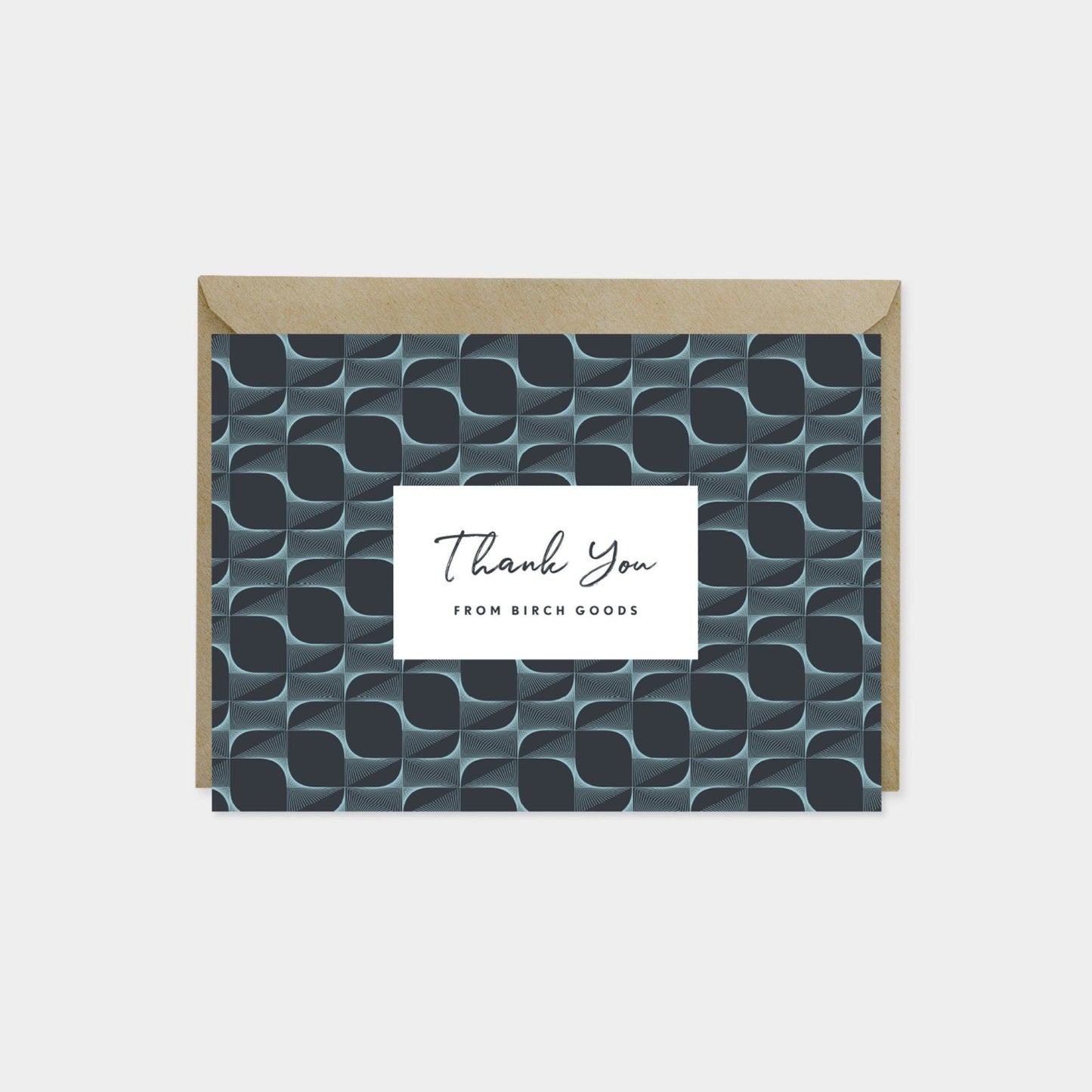 Fine Line Deco Pattern Thank You Card-Greeting & Note Cards-The Design Craft