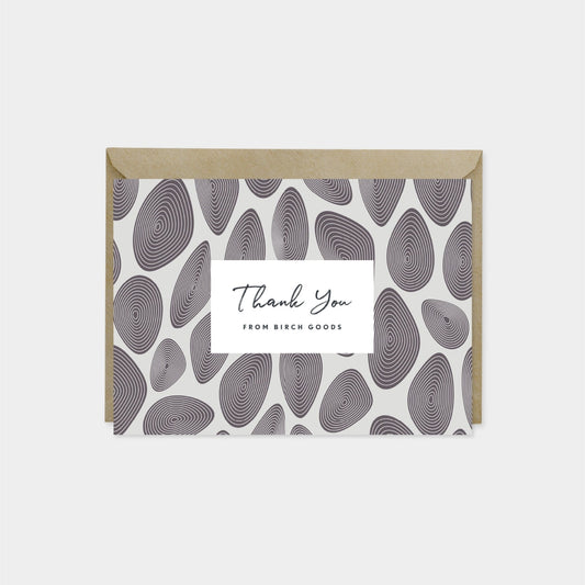 Fine Line Deco Pattern Thank You Card-Greeting & Note Cards-The Design Craft