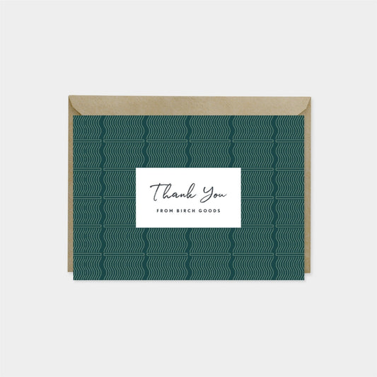 Fine Line Deco Pattern Thank You Card V,-Greeting & Note Cards-The Design Craft