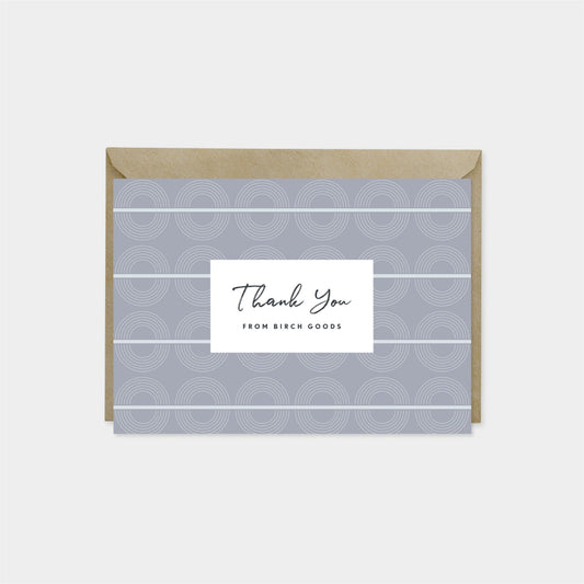 Fine Line Deco Pattern Thank You Card X,-Greeting & Note Cards-The Design Craft