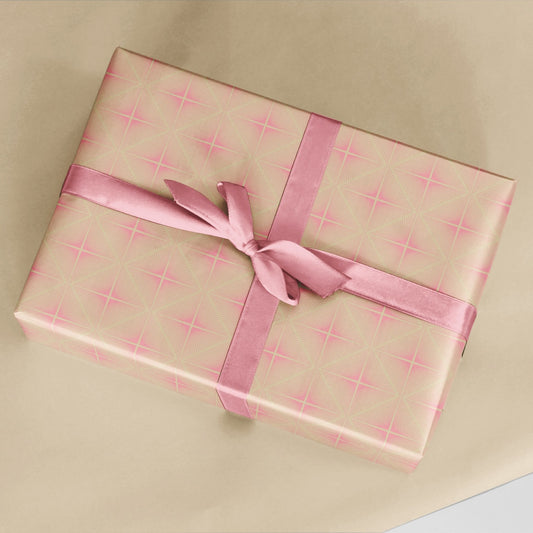 Fine Line Pink Deco Wrapping Paper-Gift Wrapping-The Design Craft