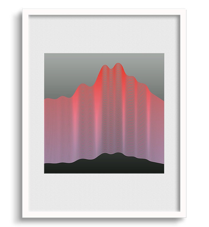 Fire Ascension | Gradient Optical Art Print-The Design Craft