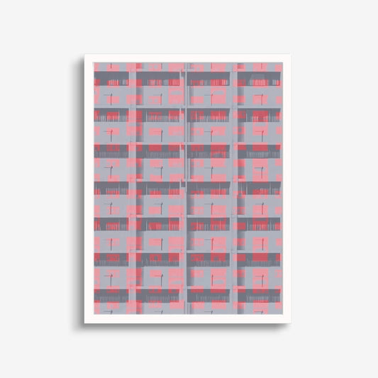 Flat Building Facade Art Print-Art Prints-The Design Craft