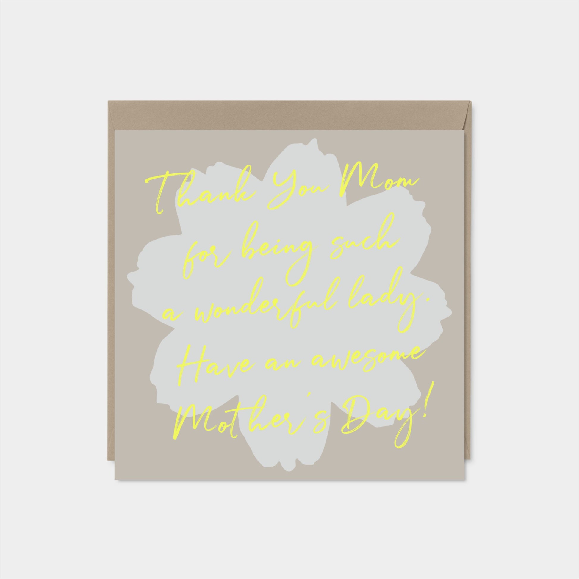 Flower Silhouette Card with Message-Greeting & Note Cards-The Design Craft