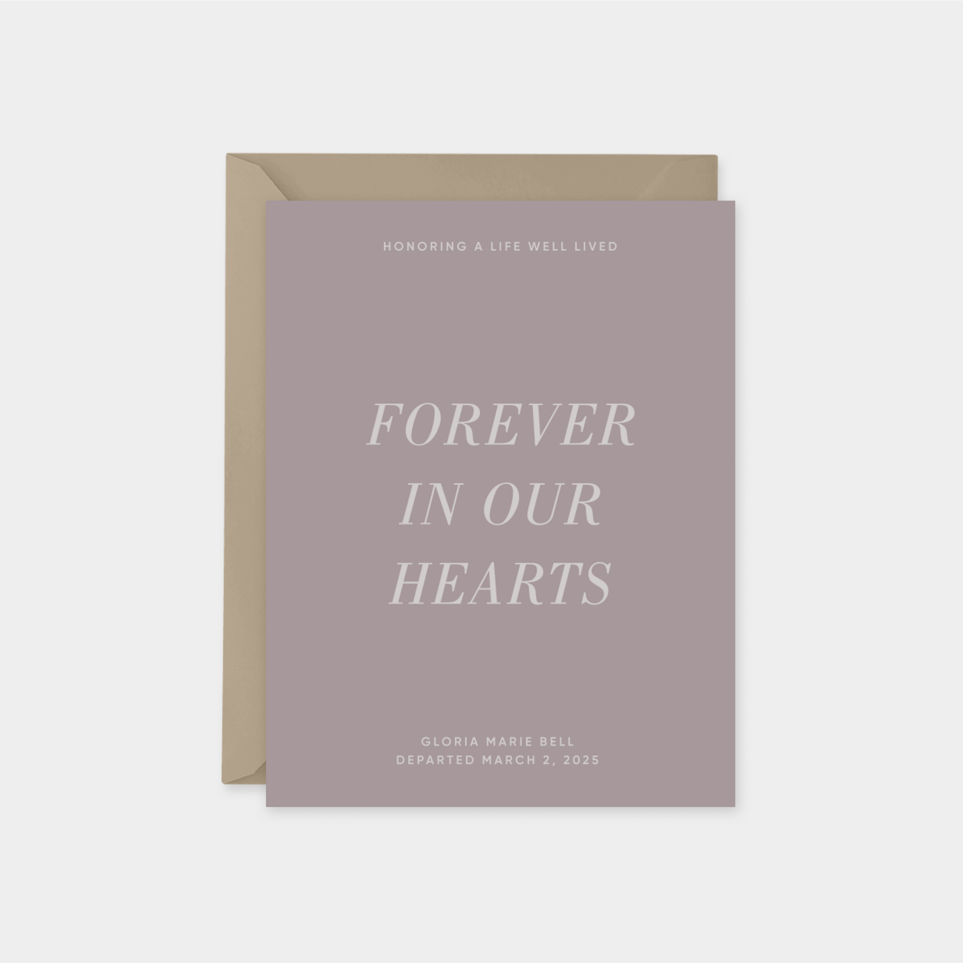 Forever In Our Hearts Card III