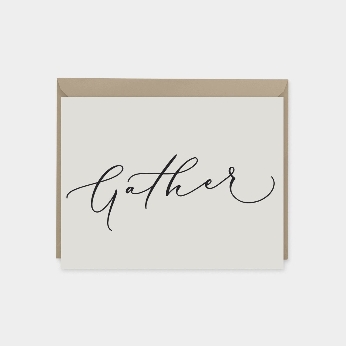 Gather Cards, Ivory, Party Invitation-Greeting & Note Cards-The Design Craft