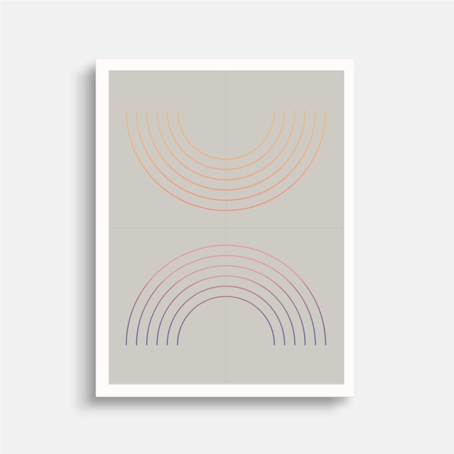 Geo Arch Gradient Art Print, Abstract-Art Prints-The Design Craft