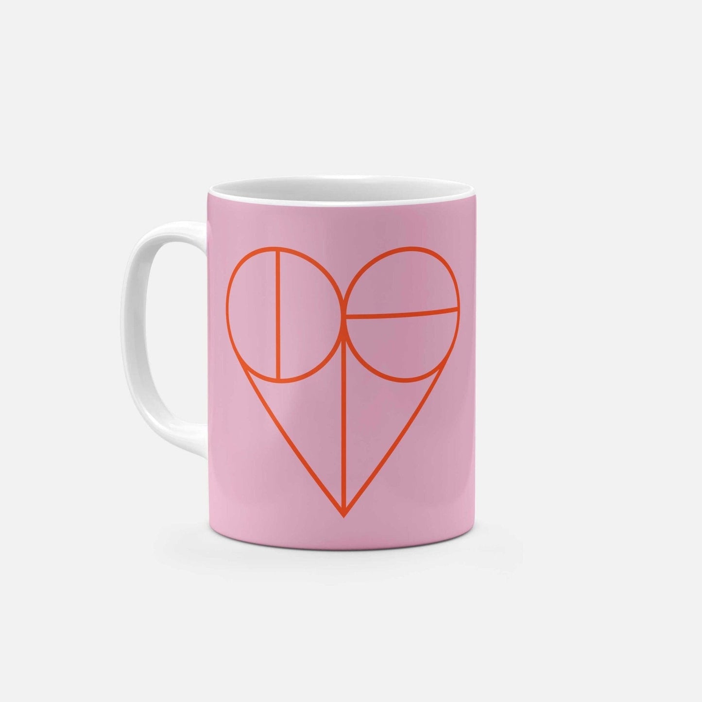 Geo Heart 11 Oz Mug II-The Design Craft