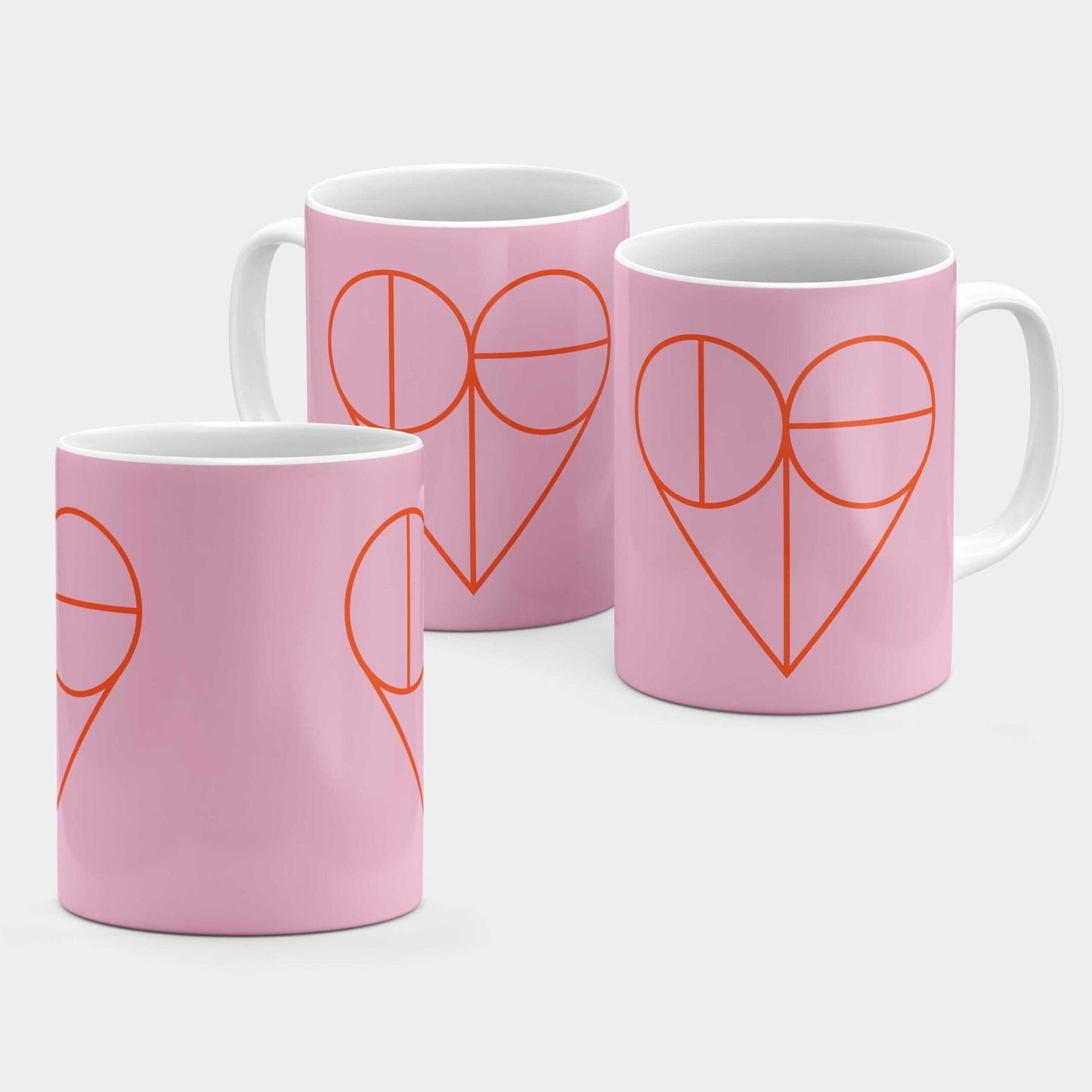 Geo Heart 11 Oz Mug II-The Design Craft