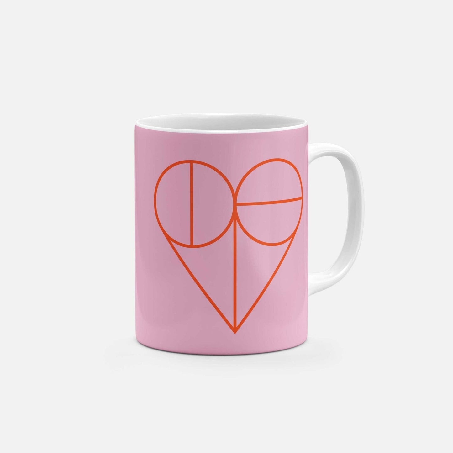 Geo Heart 11 Oz Mug II-The Design Craft