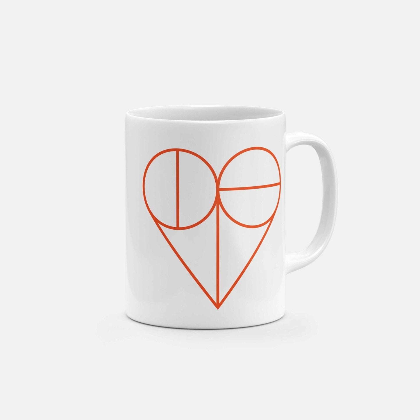 Geo Heart 11 Oz Mug III-The Design Craft