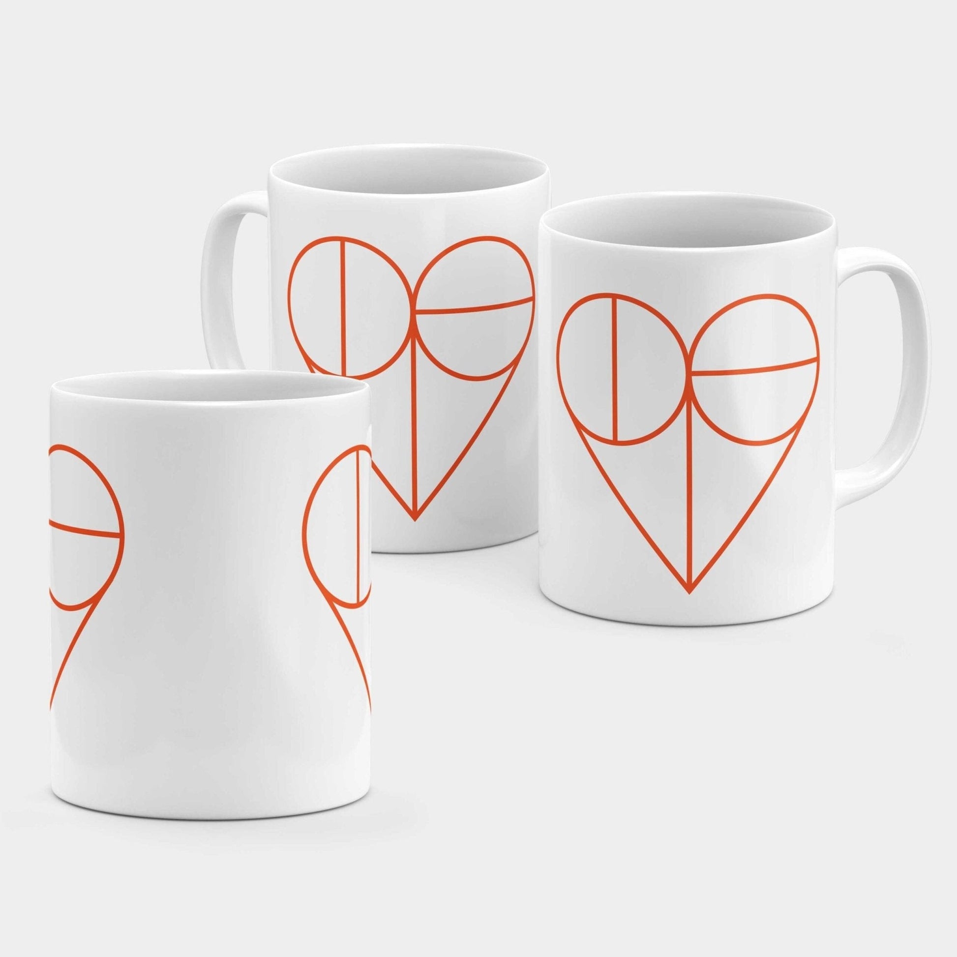 Geo Heart 11 Oz Mug III-The Design Craft