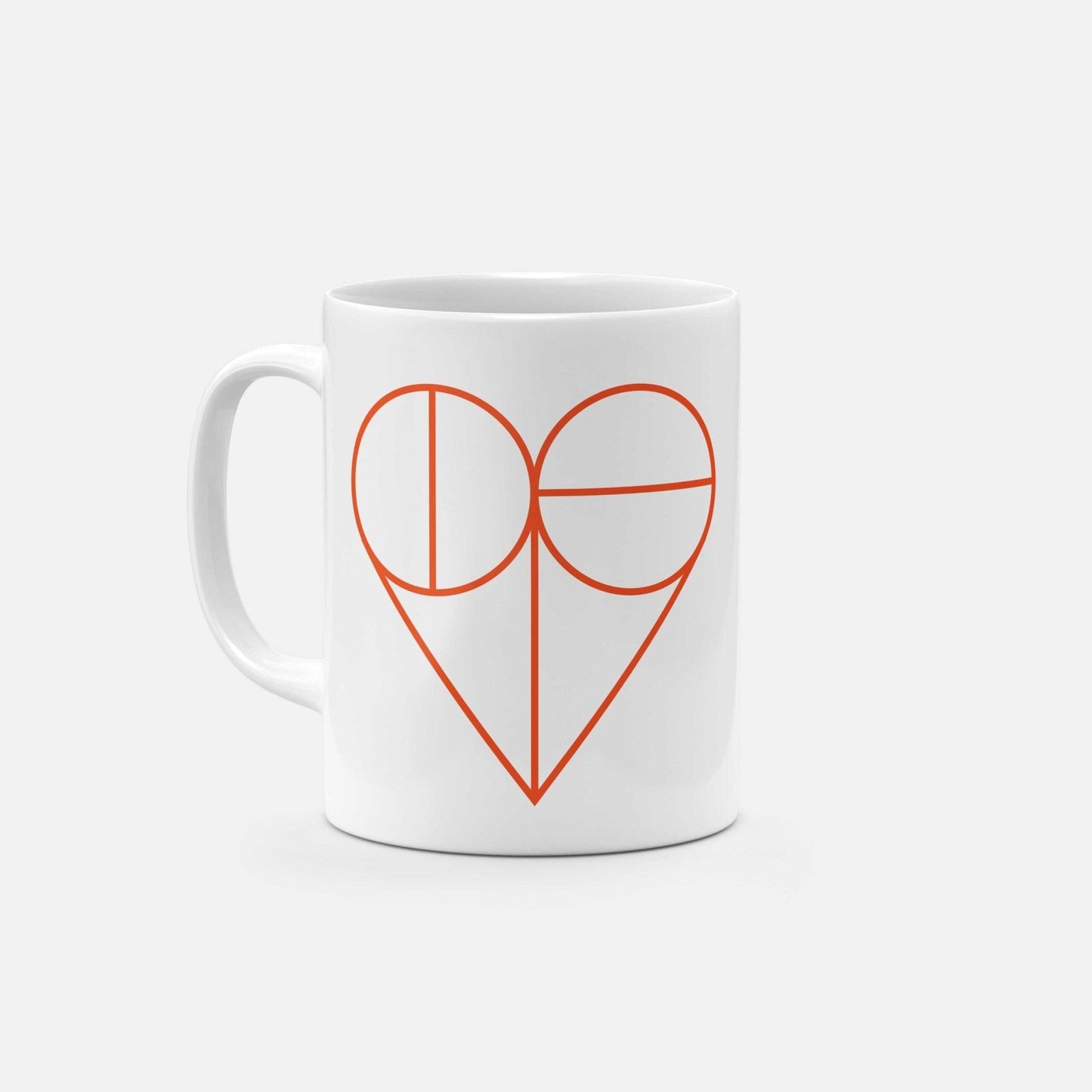 Geo Heart 11 Oz Mug III-The Design Craft