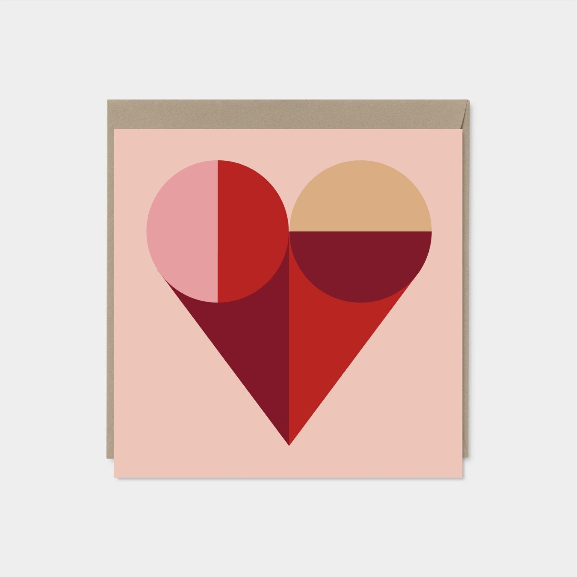 Geo Heart Valentine's Day Card,-Greeting & Note Cards-The Design Craft