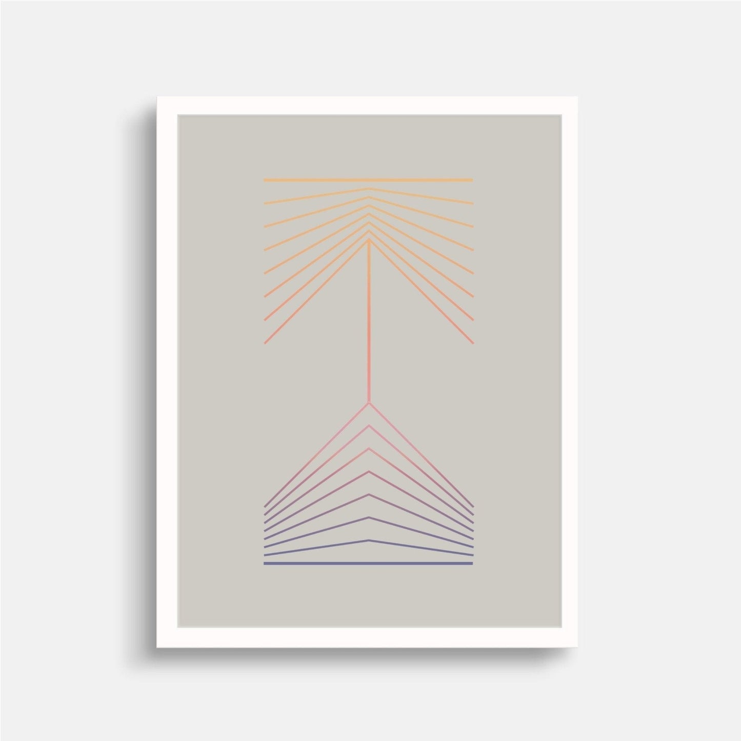 Geo Line Totem Gradient Art Print,-Art Prints-The Design Craft