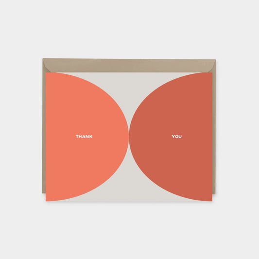 Geo Oval Modern Thank You Card-Greeting & Note Cards-The Design Craft