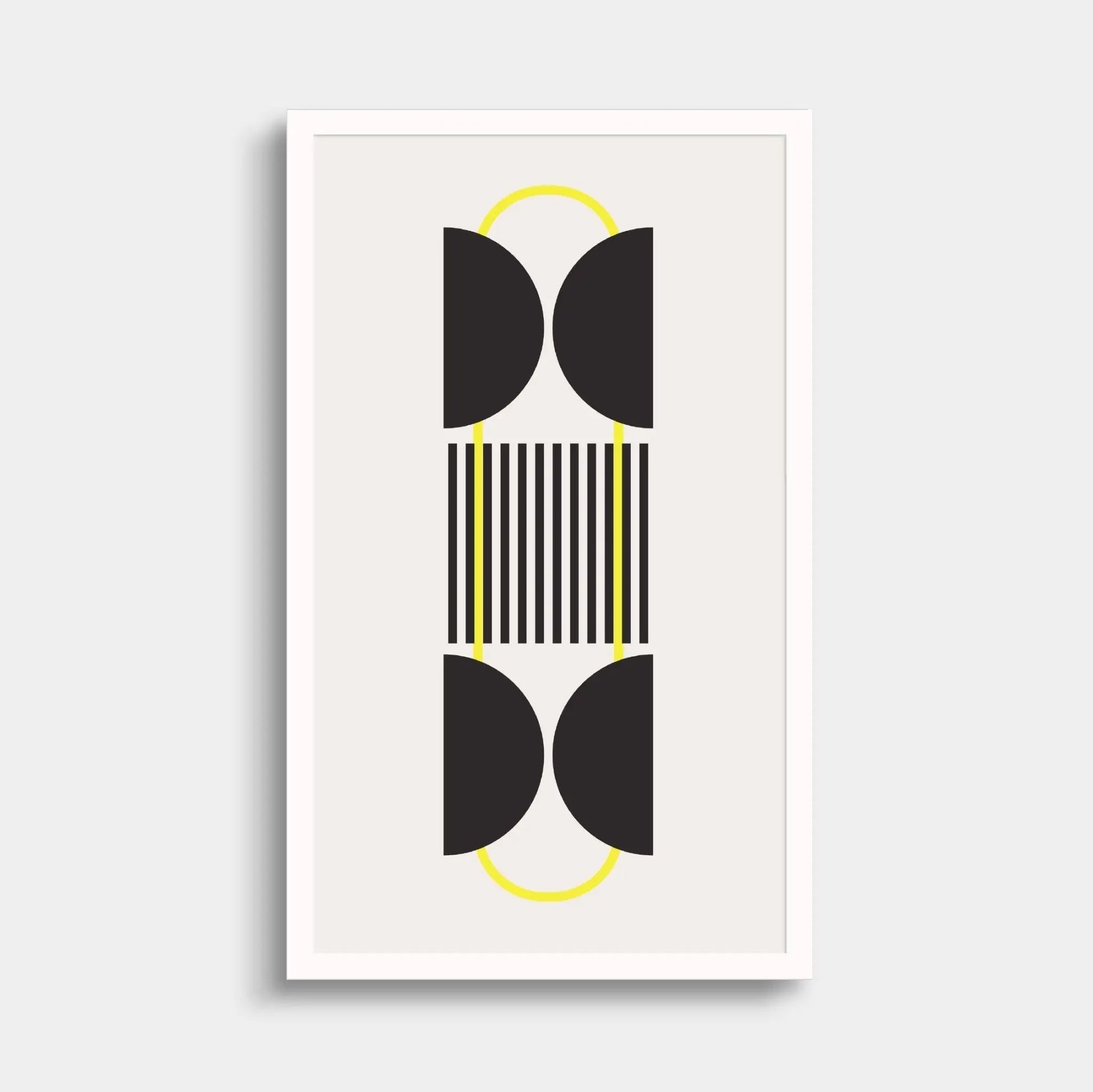 Geo Struct Japandi Art Print, Yellow
