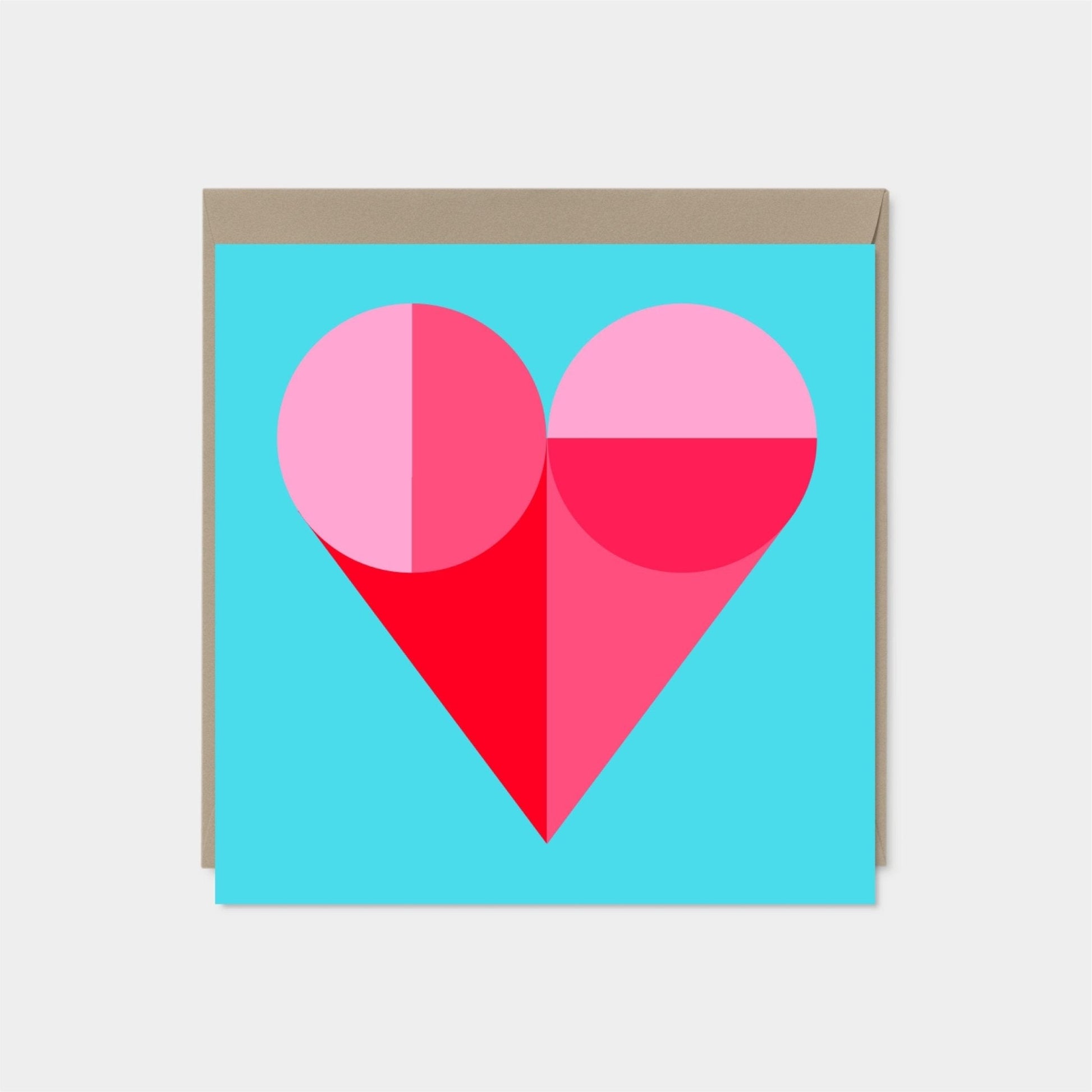 Geo Valentine's Day Card, Modern and-Greeting & Note Cards-The Design Craft