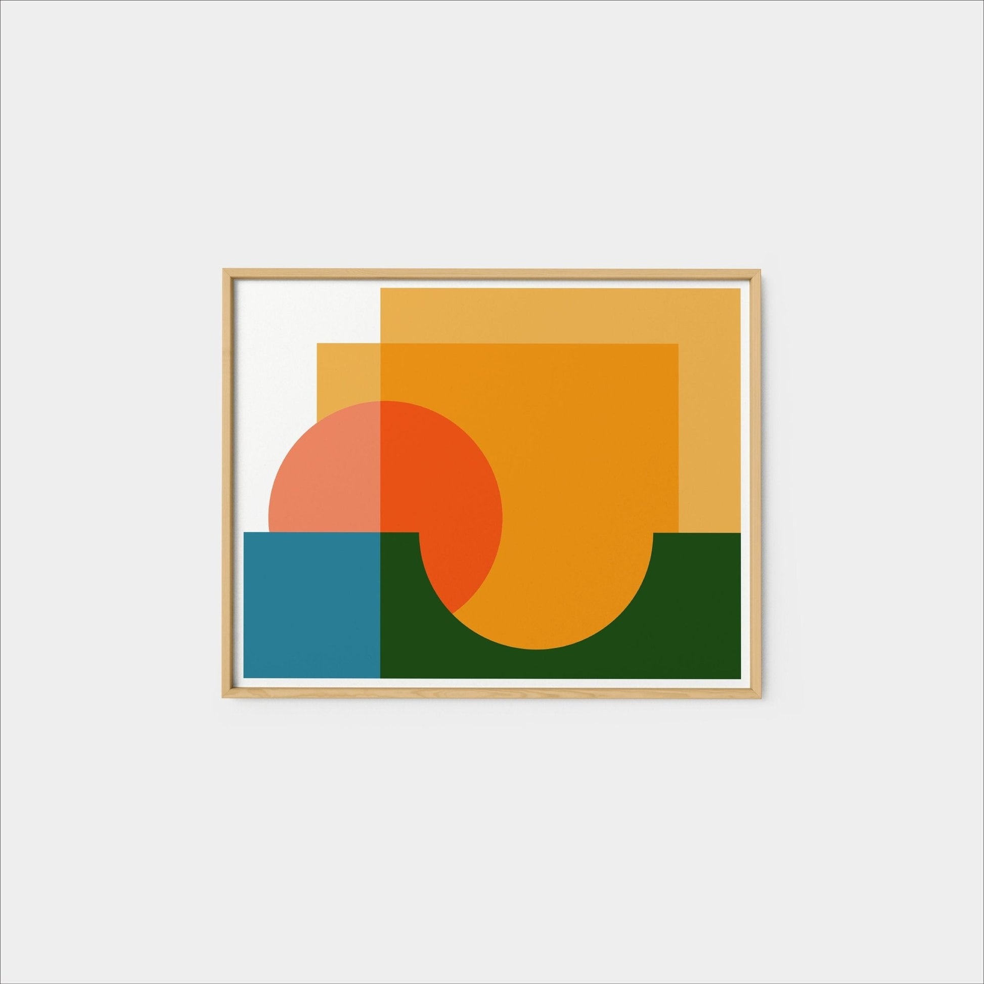 Geo Vista Print, Sun Wall Art, Modern-The Design Craft