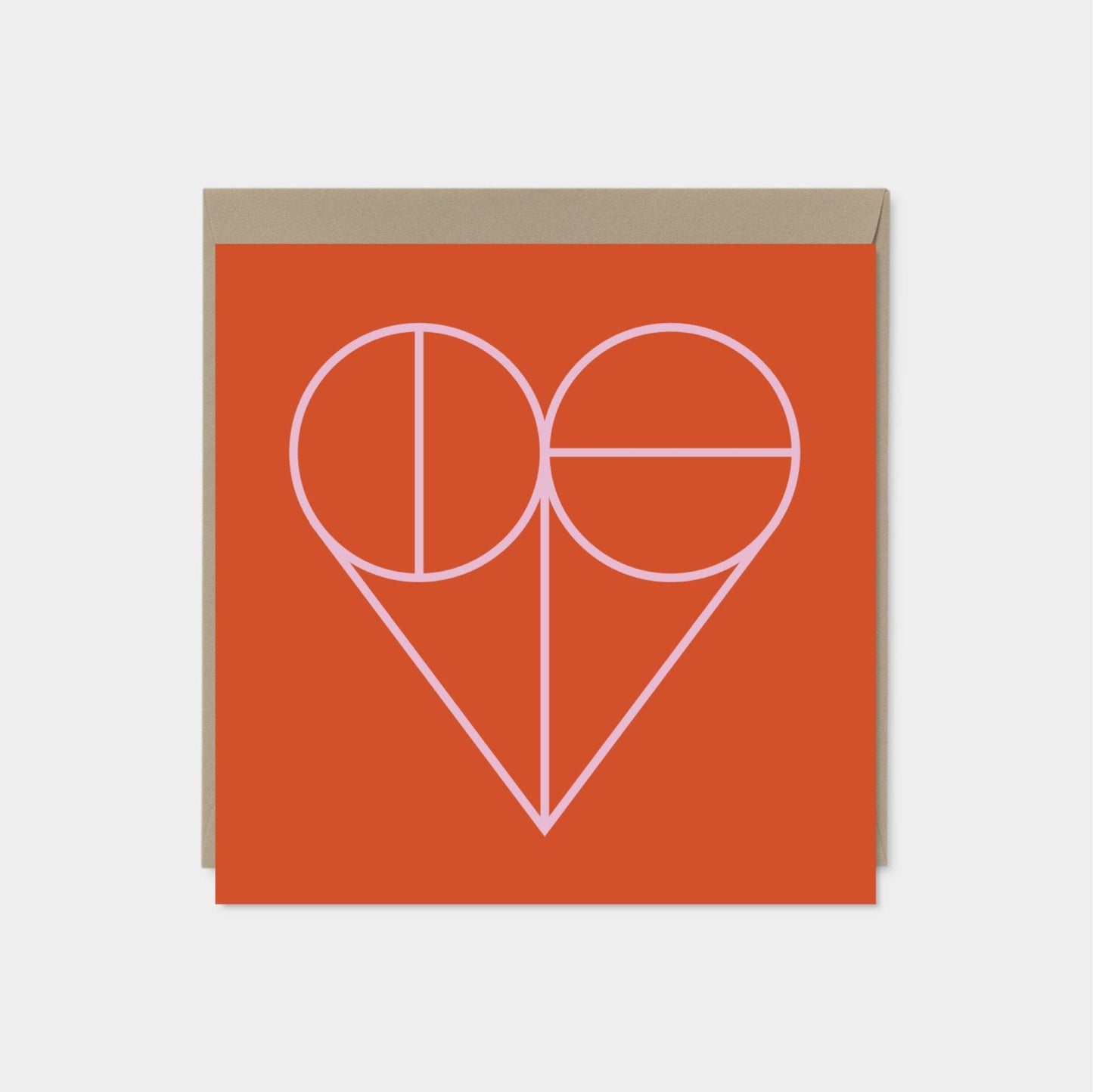 Geo Wireframe Heart Valentine's Day Card-Greeting & Note Cards-The Design Craft