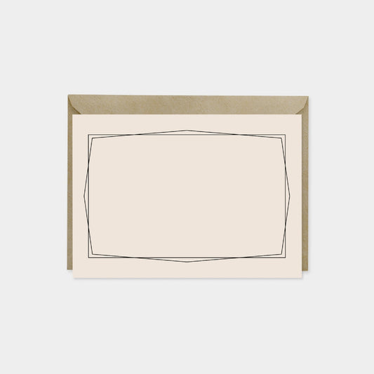 Geowire Border Note Cards, Peach,-Greeting & Note Cards-The Design Craft