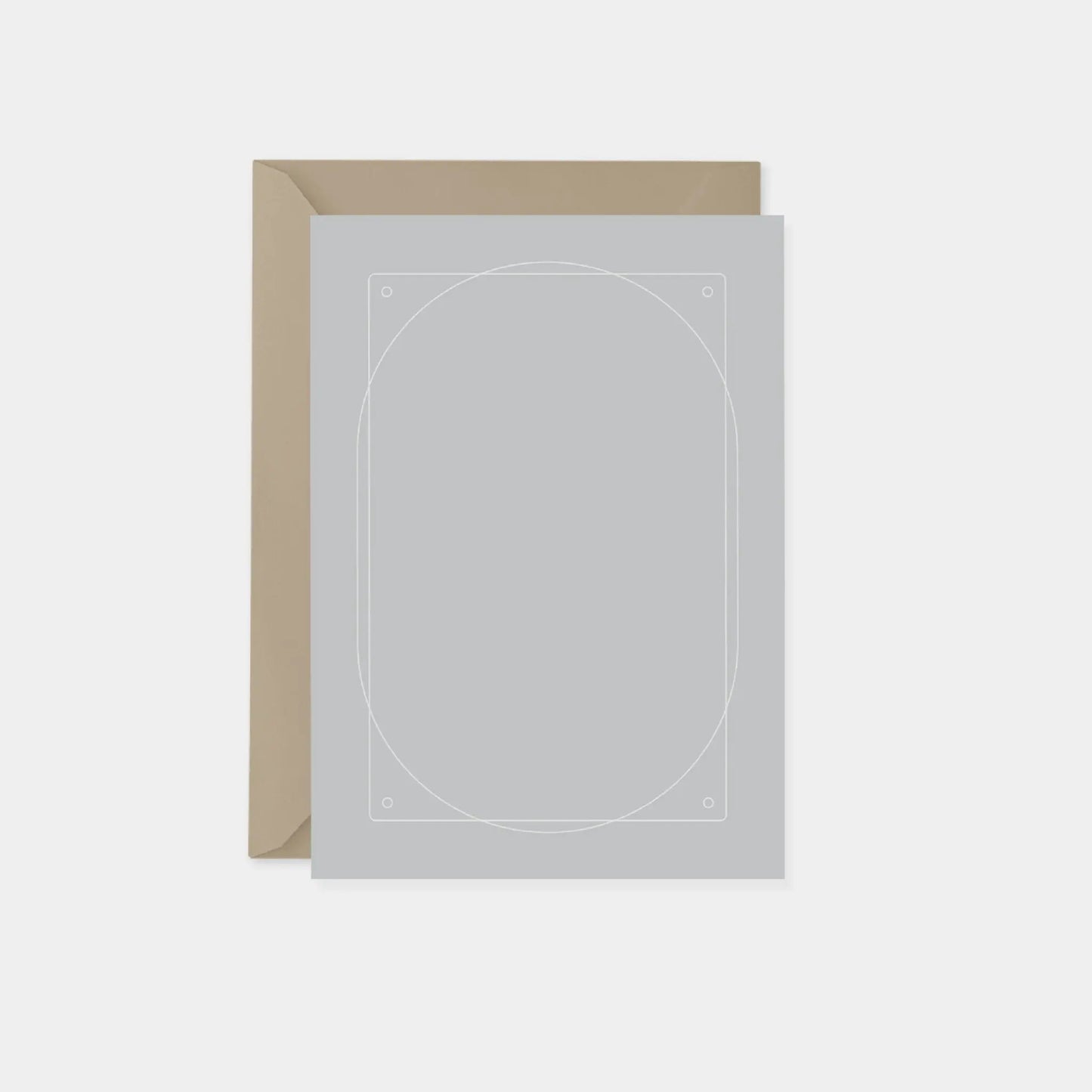 Geowire Gray Plaque Vertical Note Cards