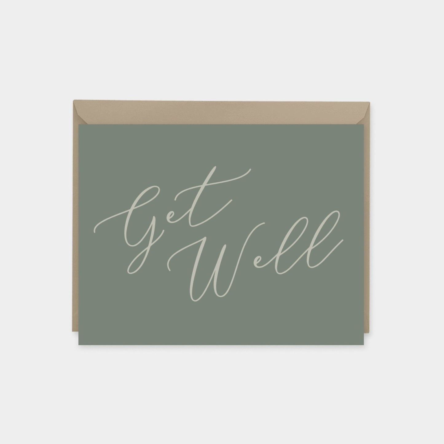 Get Well Card II, Script Lettering Card-Greeting & Note Cards-The Design Craft