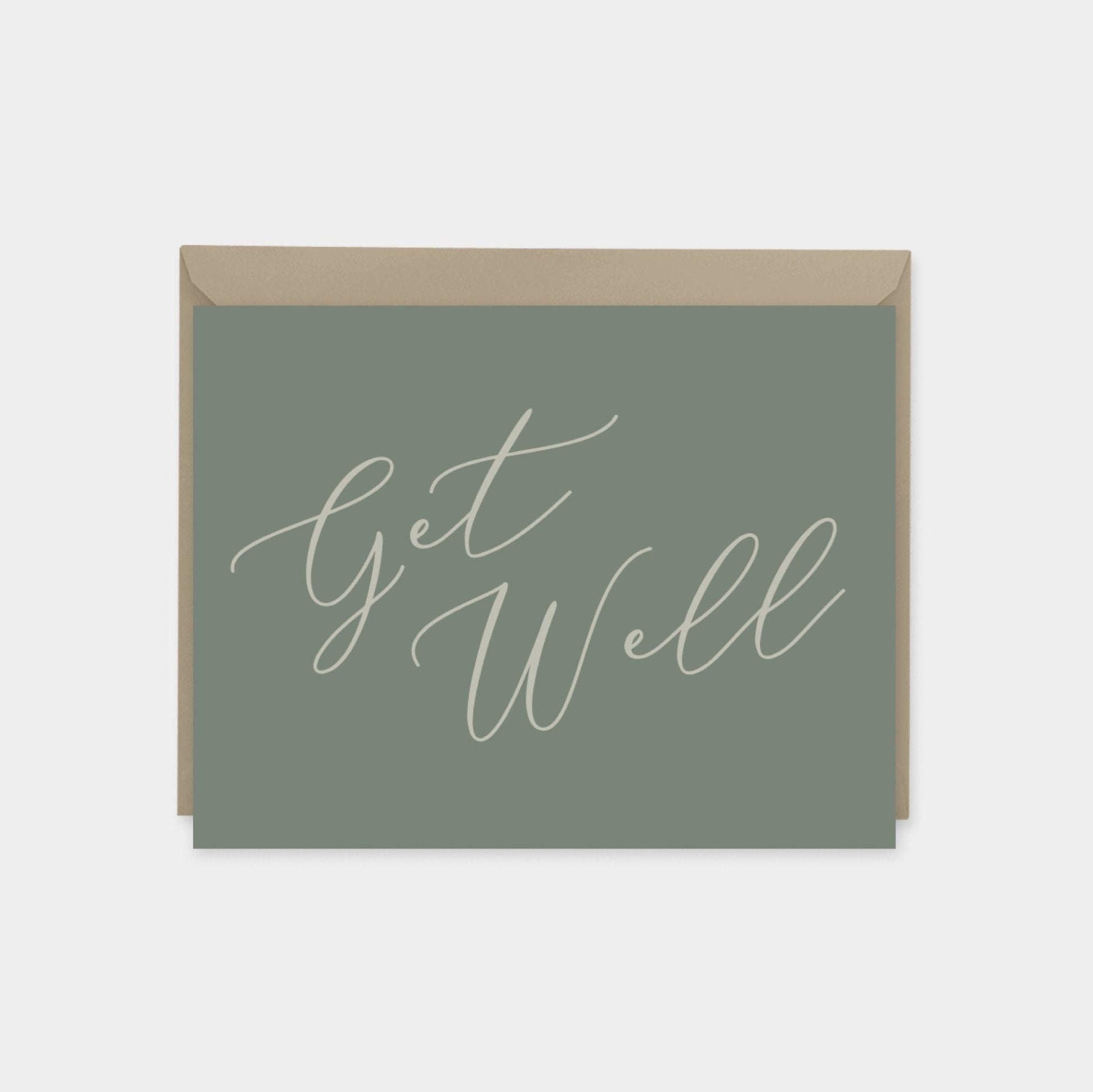 Get Well Card II, Script Lettering Card-Greeting & Note Cards-The Design Craft