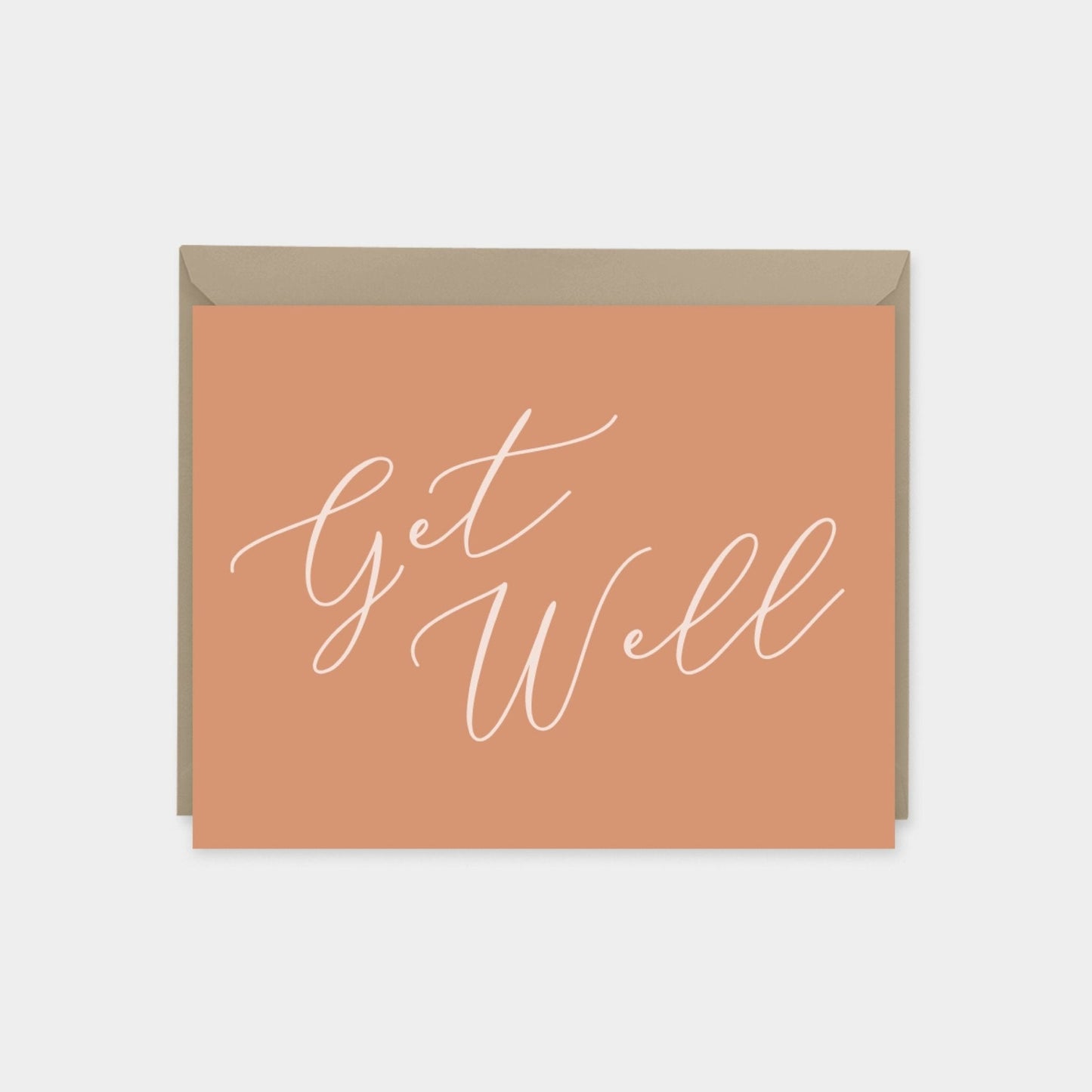 Get Well Card, Script Lettering Card-Greeting & Note Cards-The Design Craft