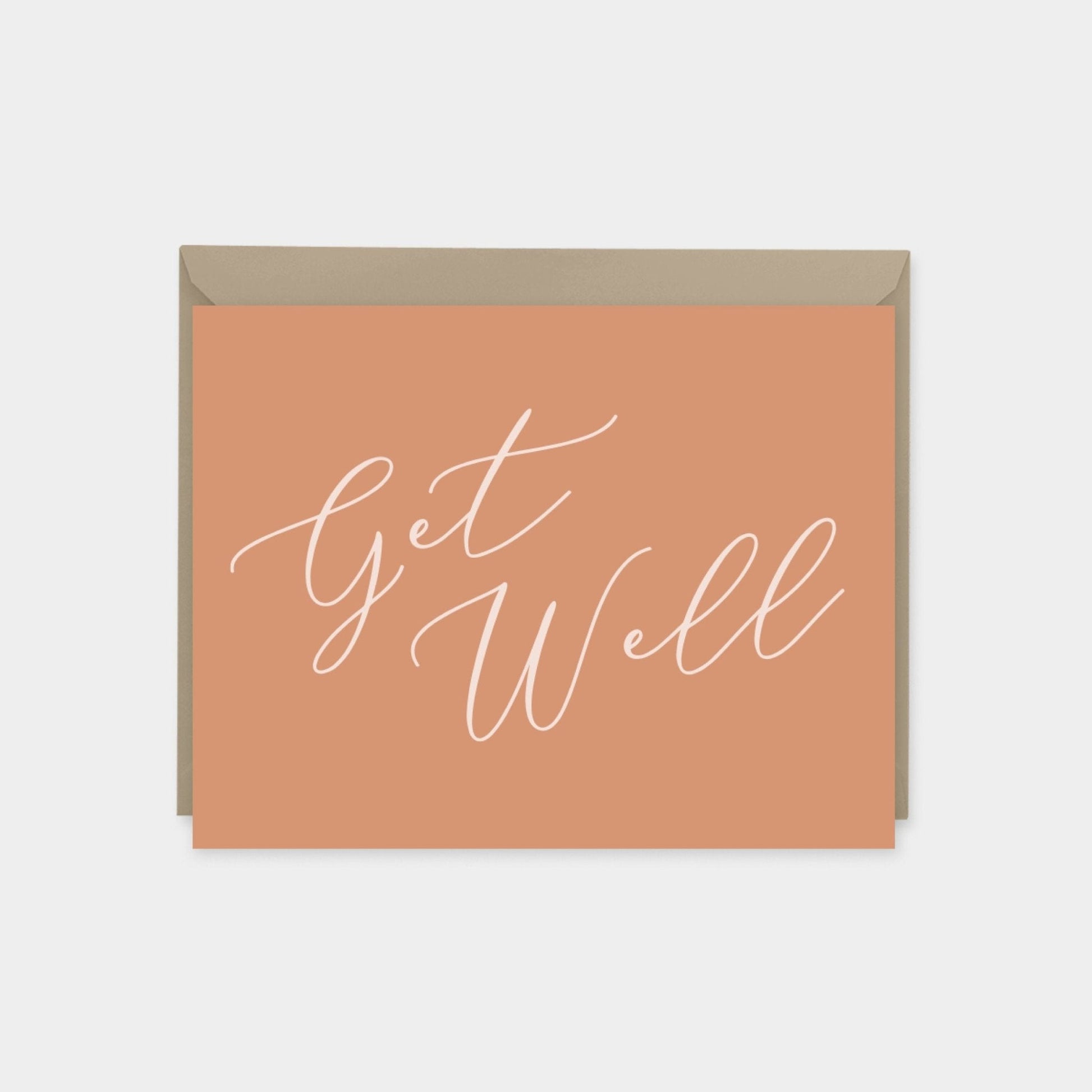 Get Well Card, Script Lettering Card-Greeting & Note Cards-The Design Craft