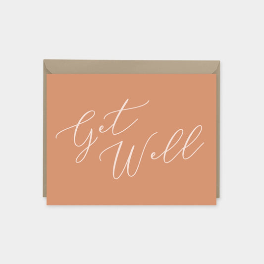 Get Well Card, Script Lettering Card-Greeting & Note Cards-The Design Craft