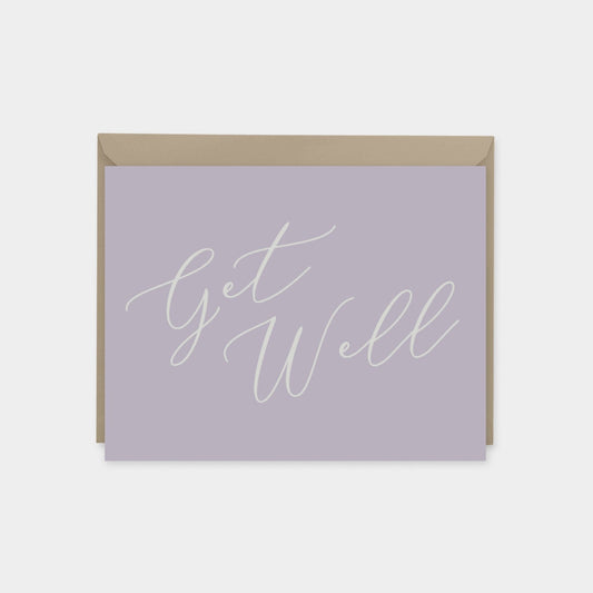 Get Well Card VI, Script Lettering Card-Greeting & Note Cards-The Design Craft