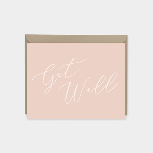Get Well Card VII, Script Lettering Card-Greeting & Note Cards-The Design Craft