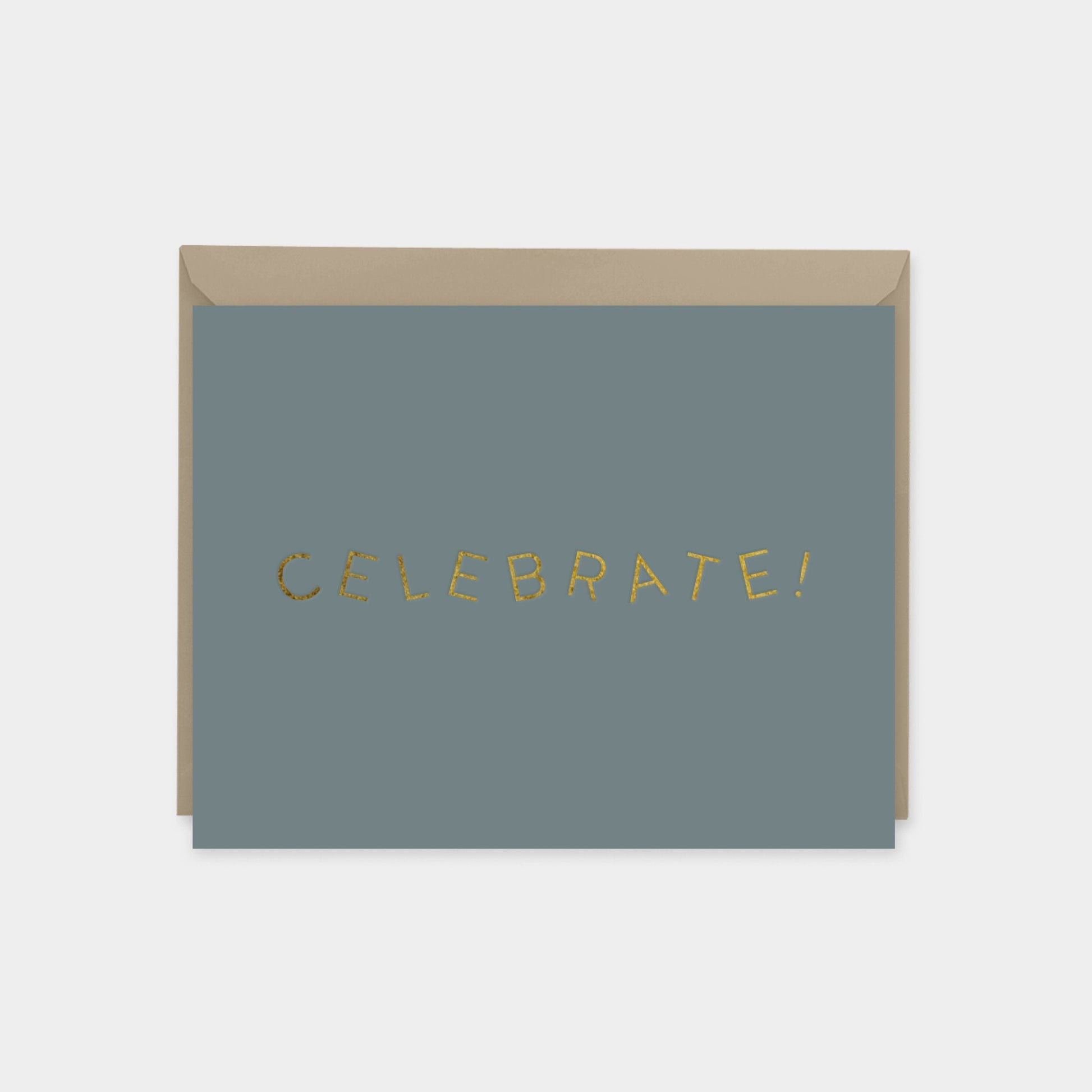 Gold Foil "Celebrate" Card-Greeting & Note Cards-The Design Craft