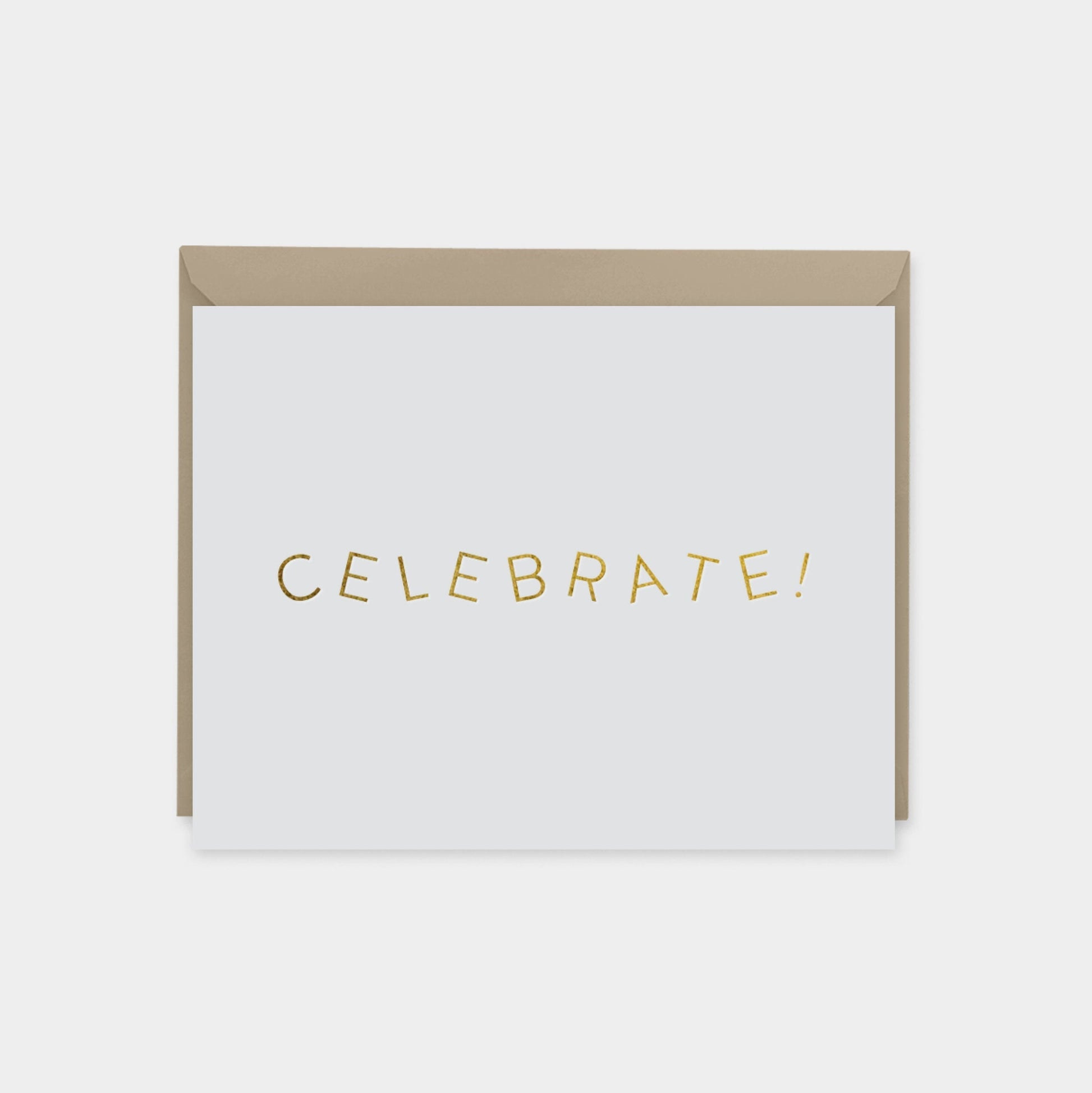 Gold Foil "Celebrate" Card-Greeting & Note Cards-The Design Craft