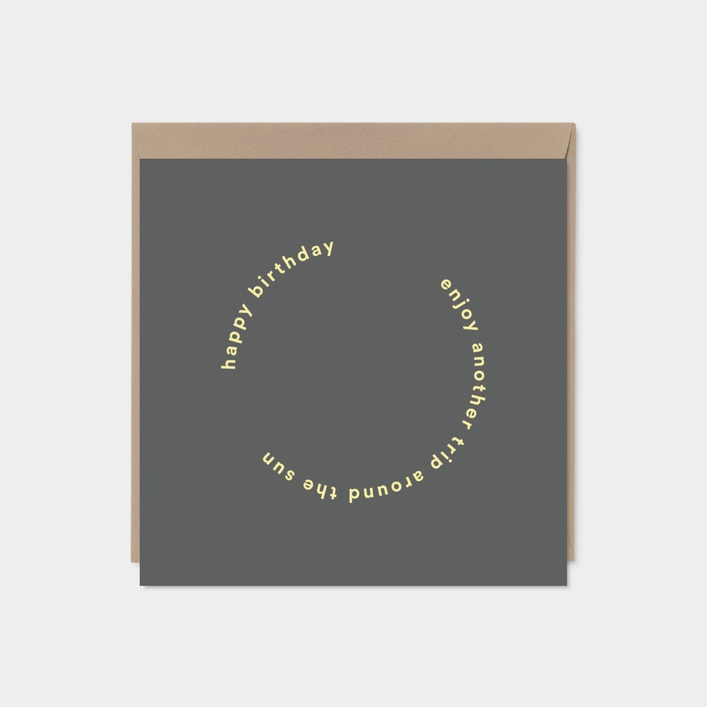 Gray "Another Trip Around the Sun" Birthday Card-Greeting & Note Cards-The Design Craft